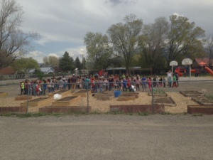 Earth Day opening at Hotchkiss K8 Garden